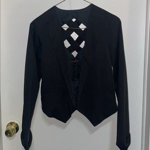 Womens Size S Short Black Blazer Jacket